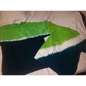 3x Vintage Tye Dye Shirts XL 2x Single Stitch NFL Seahawks Colors Green/Navy